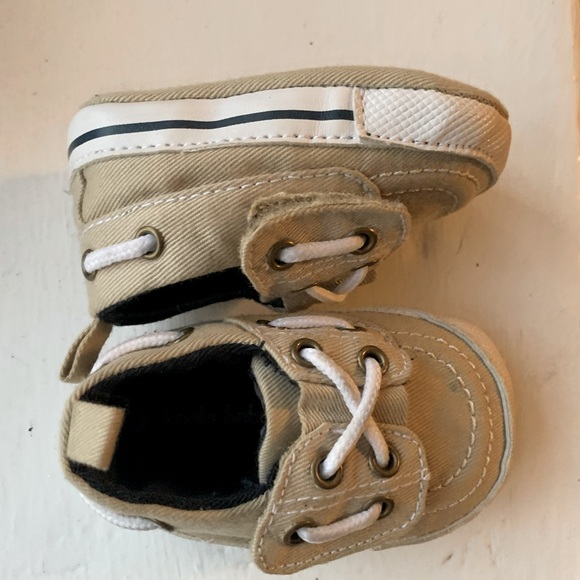 Tan and w/white Boat shoes for Baby - Picture 2 of 5